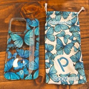 Loopy blue butterflies iPhone 14 Pro Max